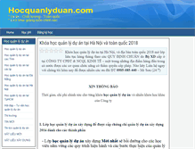 Tablet Screenshot of hocquanlyduan.com